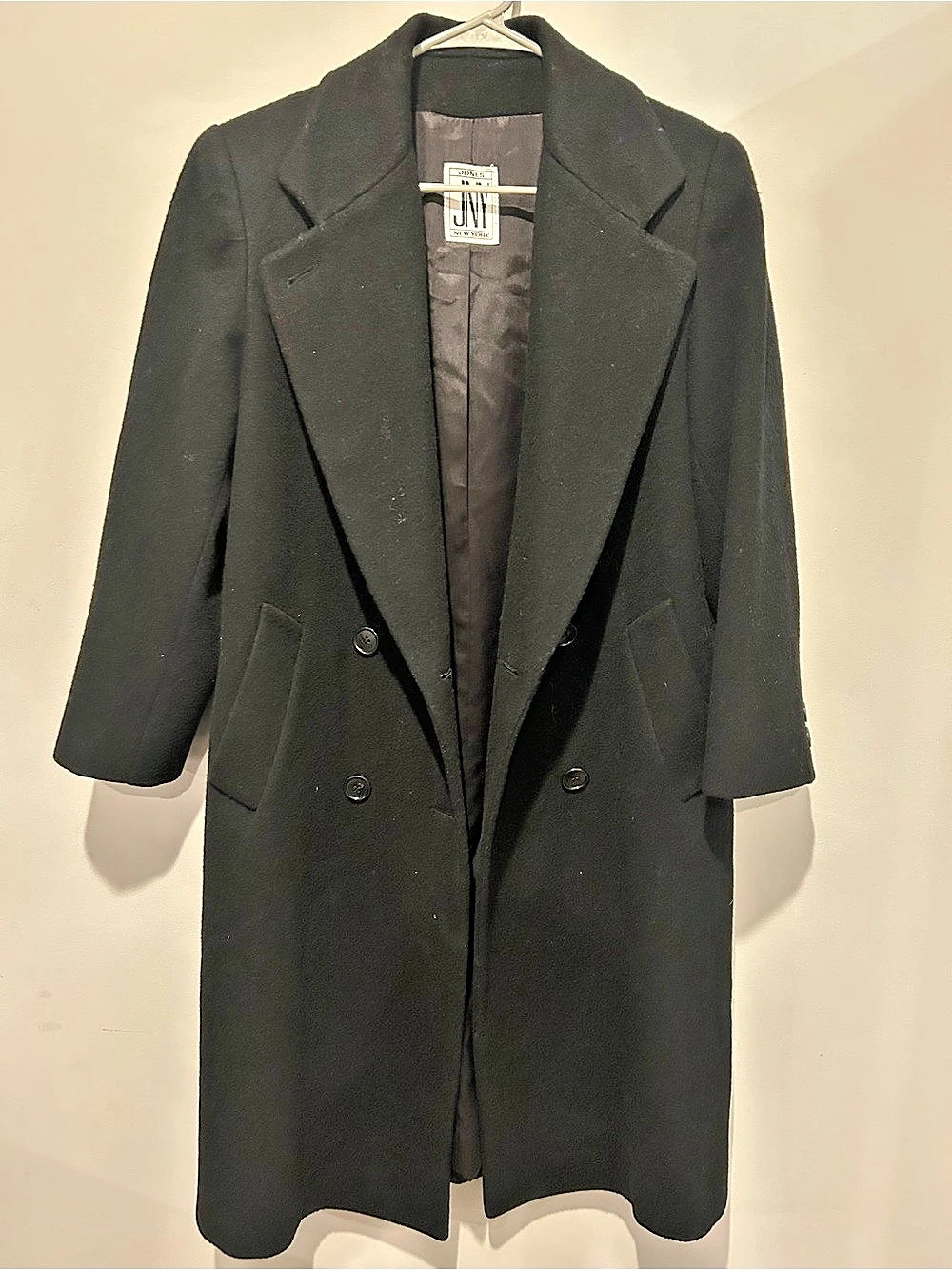 Jones New York Black Wool Pea Coat